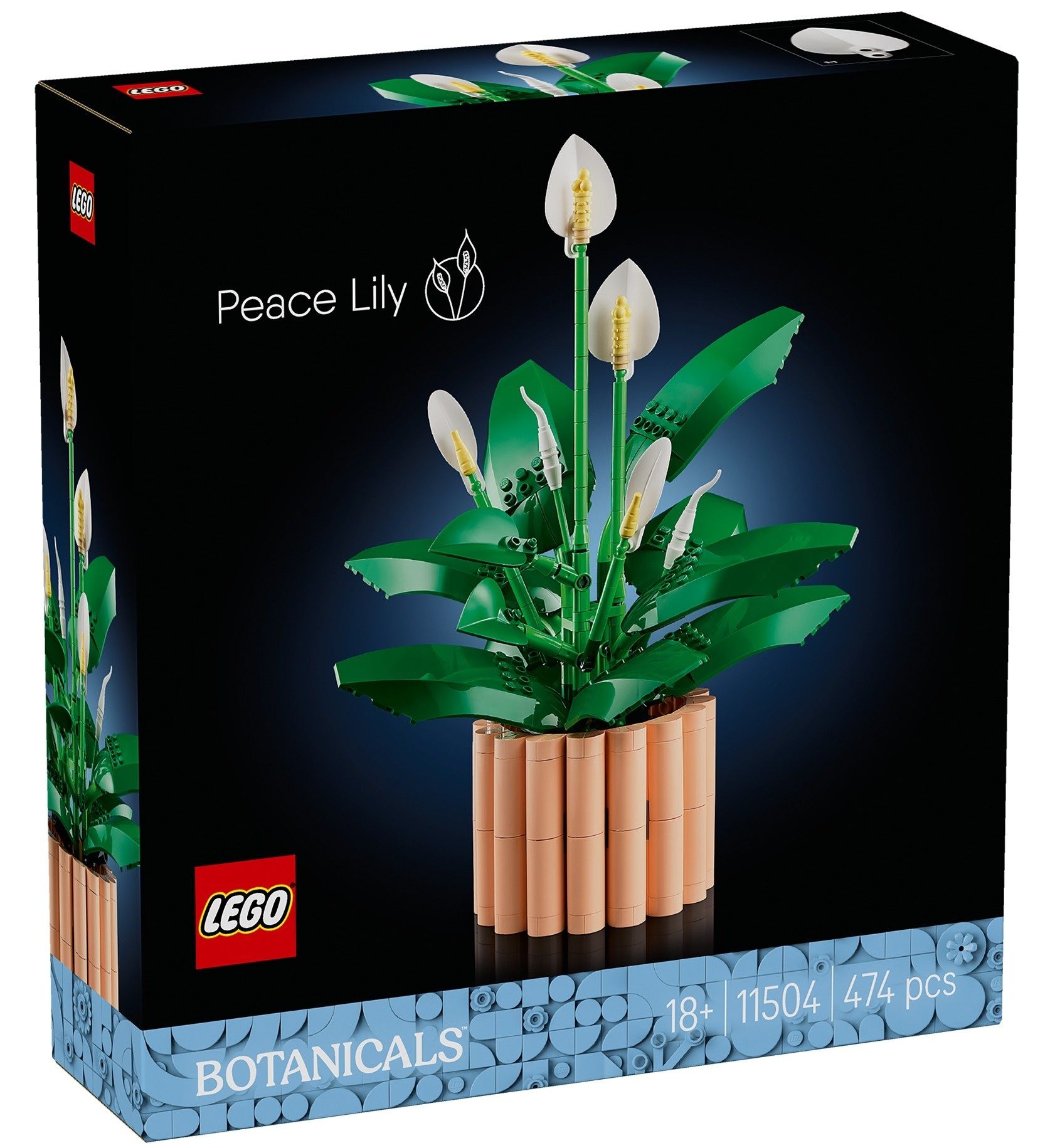LIULI LIVING レジャー四季 ポット&カップセット 四季の花彫り LEGO Botanicals collection 11504 Спатифиллум лилия | playzone.com.ua